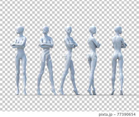 Pose collection, female nude in each direction Pose collection, female nude in each direction 77390654