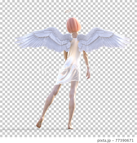 美腿天使燙髮3DCG插畫素材 美腿天使燙髮3DCG插畫素材 77390671