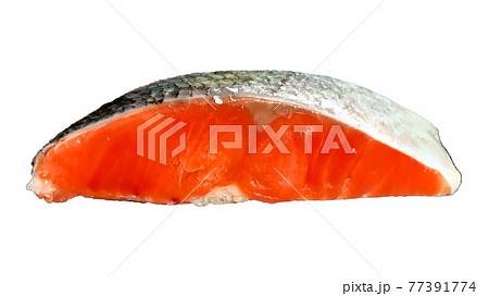 鮭の写真の切り身の透過済み素材のイラスト素材