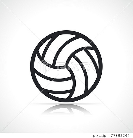 Volleyball Ball Line Icon Vectorのイラスト素材