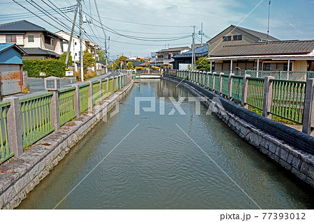 水戸市内を流れる水戸八景のひとつ、備前堀 77393012