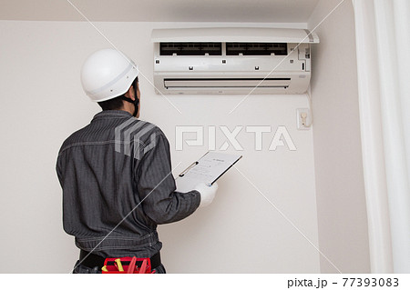 エアコンの点検作業イメージ 77393083
