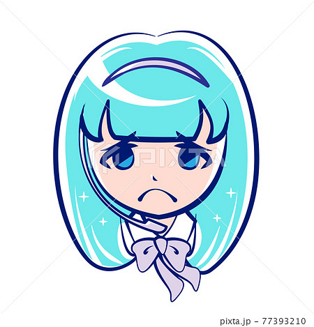 オペレーター かわいい 女性 アニメ風 イラスト素材のイラスト素材