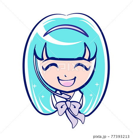 オペレーター かわいい 女性 アニメ風 イラスト素材のイラスト素材