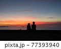 夕日とシルエット 夕日とシルエット 77393940