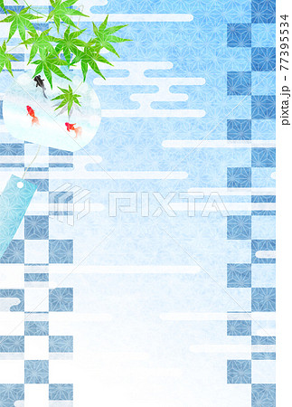 風鈴 金魚 暑中見舞い 背景 風鈴 金魚 暑中見舞い 背景 77395534