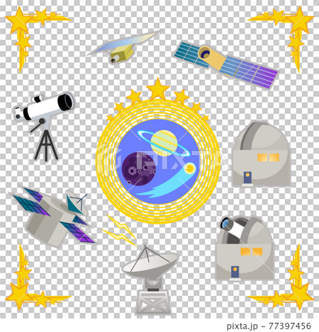 天体観測のイメージ素材セット 77397456
