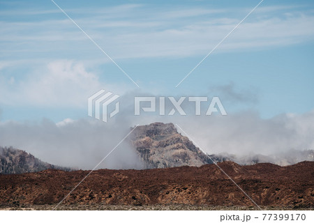 scenic photo in national park at Teide volcano in Tenerife, Spain Europe scenic photo in national park at Teide volcano in Tenerife, Spain Europe 77399170