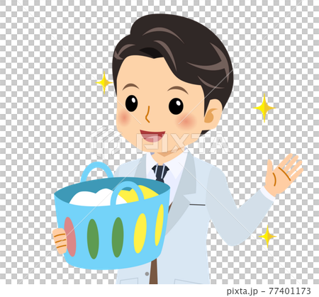 白衣を着た若い男性 77401173