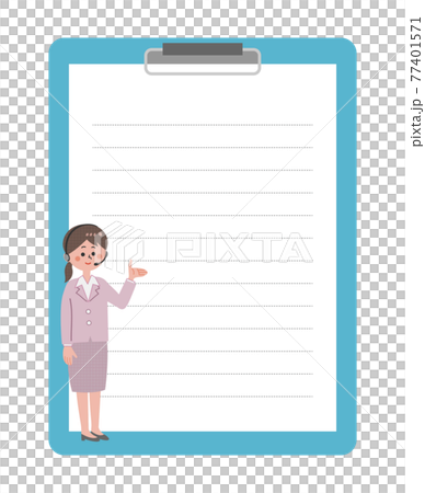 活頁夾框架操作員女人 77401571