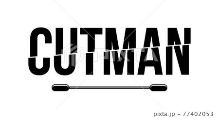 Cutman cotton swab in boxing abstract illustration. One medical black clean wool stick used for wounds, cuts, scars in boxer rings during battles. Sanitary health care in sport vector illustration Cutman cotton swab in boxing abstract illustration. One medical black clean wool stick used for wounds, cuts, scars in boxer rings during battles. Sanitary health care in sport vector illustration 77402053