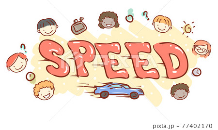 Stickman Kids Speed Illustration 77402170