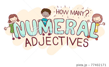 Stickman Kids Numeral Adjectives Illustration 77402171