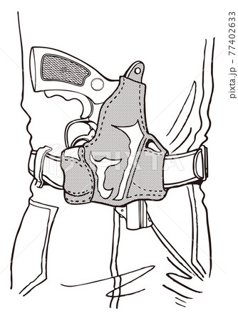 Gun リボルバー ホルスター Fbiのイラスト素材 Gun リボルバー ホルスター Fbiのイラスト素材