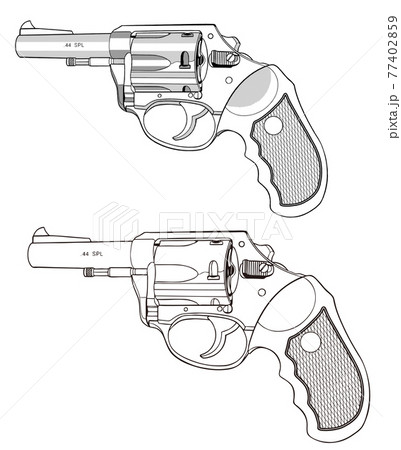 Gun リボルバー アンダーグランド ブルドック02のイラスト素材