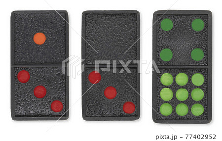Dominoes isolated on white background Dominoes isolated on white background 77402952