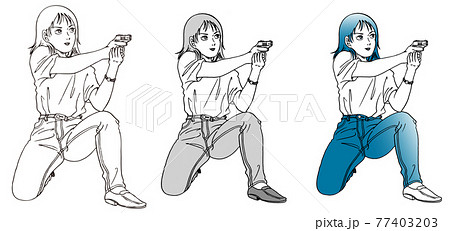 小型GUN,COP,構える 77403203