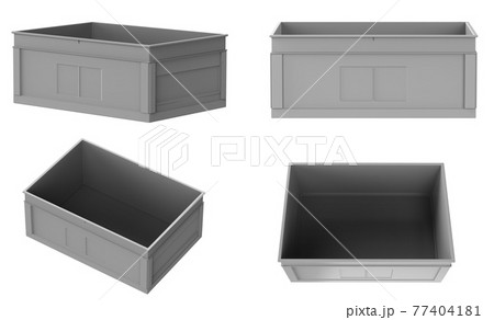 set of grey plastic crates set of grey plastic crates 77404181