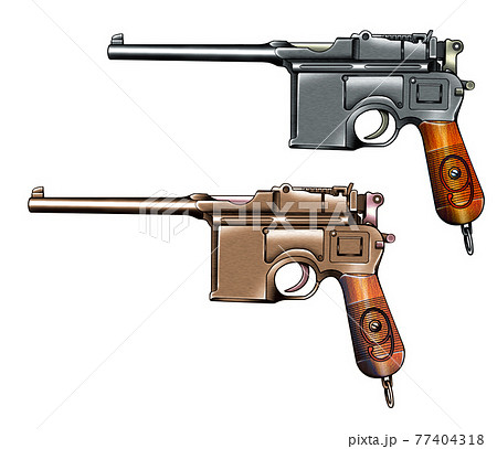 大型 銃 Gun イラスト ドイツ カラー のイラスト素材
