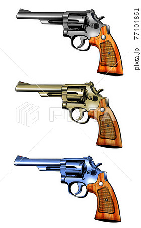 大型,リヴォルバー,回転式拳銃GUN,マグナム,カラー,色 77404861