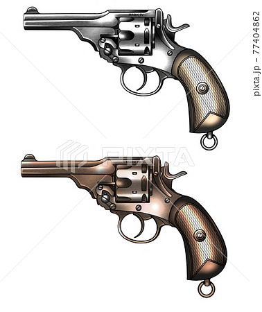 イギリス,中折れ式,回転式拳銃,GUN,カラー,色 77404862