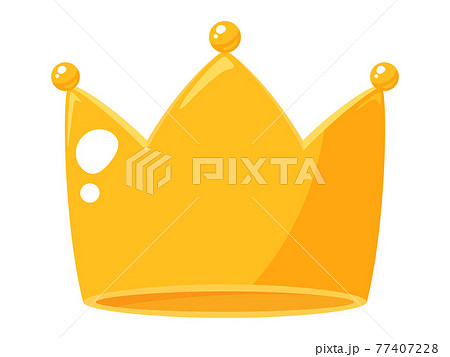 かわいい王冠のイラスト 金のイラスト素材