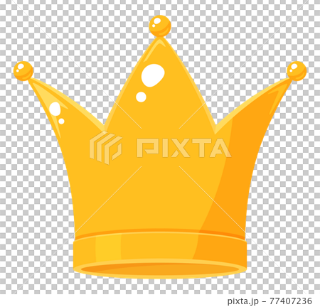 かわいい王冠のイラスト 金のイラスト素材