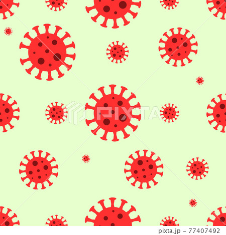 Virus seamless pattern background, COVID-19,...のイラスト素材 [77407492] - PIXTA