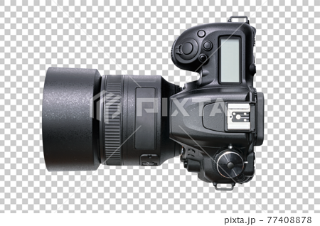 Top view of a new modern black DSLR camera... - Stock Illustration  [77408878] - PIXTA