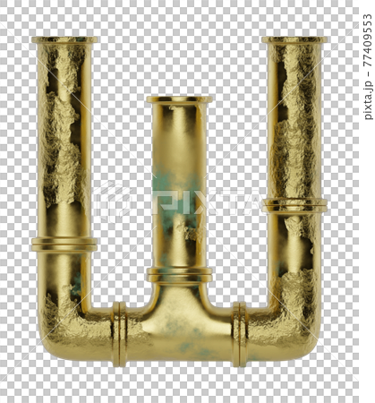 Letter W made of pipe isolated on white background, ware pipes system. Industrial alphabet, plumbing service. Decoration font, typography concept. 3d rendering Letter W made of pipe isolated on white background, ware pipes system. Industrial alphabet, plumbing service. Decoration font, typography concept. 3d rendering 77409553