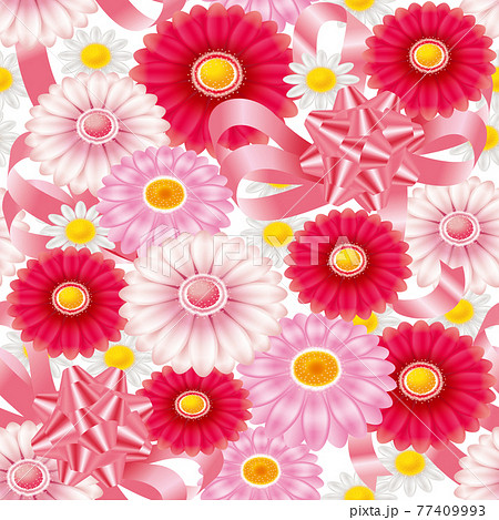花のパターンの壁紙 シームレス 3dイラスト のイラスト素材