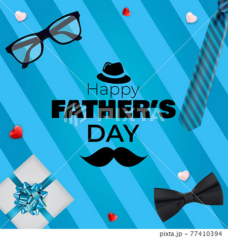 Father's Day Background. Poster, flyer, greeting card, header for website. Vector Illustration 77410394