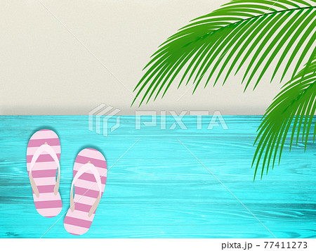 南国 ビーチサンダル イメージ素材のイラスト素材