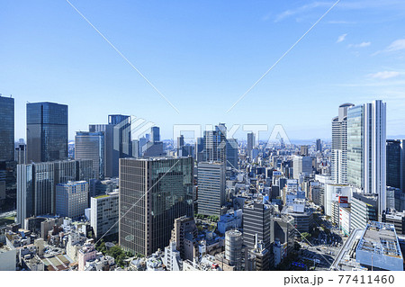 大阪府大阪市北区　梅田の街並み　大阪駅前第3ビルから西側 77411460