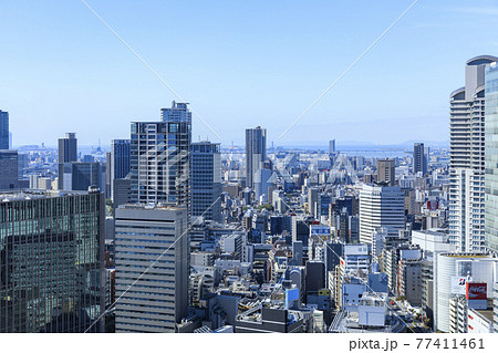 大阪府大阪市北区 梅田の街並み 大阪駅前第3ビルから西側 大阪府大阪市北区 梅田の街並み 大阪駅前第3ビルから西側 77411461