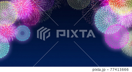 花火大会 背景素材のイラスト素材