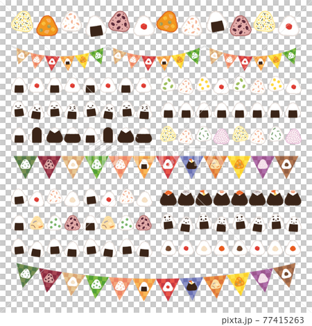 Rice ball line set line Rice ball line set line 77415263