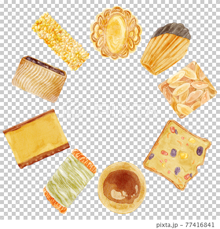 Various sets of baked goods from around the world Hand-painted watercolor style illustrations Various sets of baked goods from around the world Hand-painted watercolor style illustrations 77416841