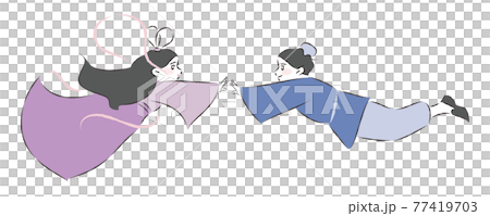 Illustration of Orihime and Hikoboshi Illustration of Orihime and Hikoboshi 77419703