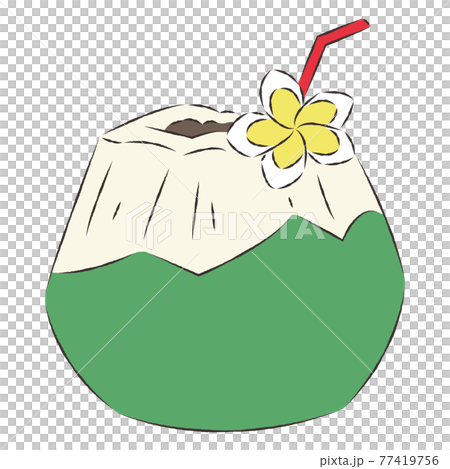 Illustration of coconut juice Illustration of coconut juice 77419756