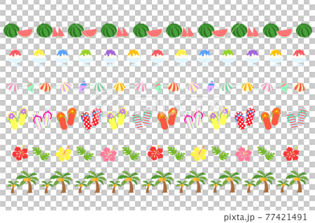 夏季插畫線材 夏季插畫線材 77421491