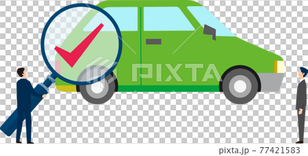 自動車、買取・査定イメージのシンプルなイラスト、ベクターイラスト 自動車、買取・査定イメージのシンプルなイラスト、ベクターイラスト 77421583