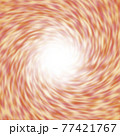 中心が白い赤やオレンジの粒状の渦巻き 77421767