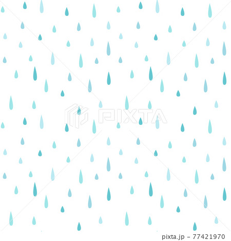 雨粒のシームレスパターン 白背景 透過 ベクターのイラスト素材