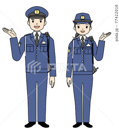 Explanation With A Smile Female Police Officer Stock Illustration