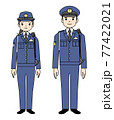 凛々しい　女性警察官　男性警察官 77422021