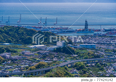 （静岡県）静岡市　港町・清水区の街並み 77424142