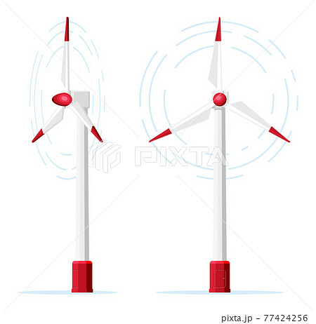 Wind turbine icon isolated on white background. 77424256