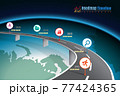 Business roadmap expressway timeline infographic world designed, vector infographic 77424365