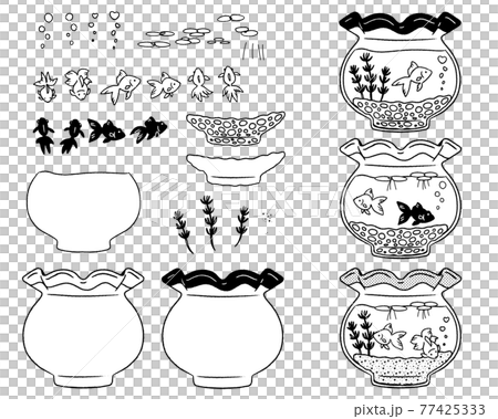 金魚01線描 金魚01線描 77425333